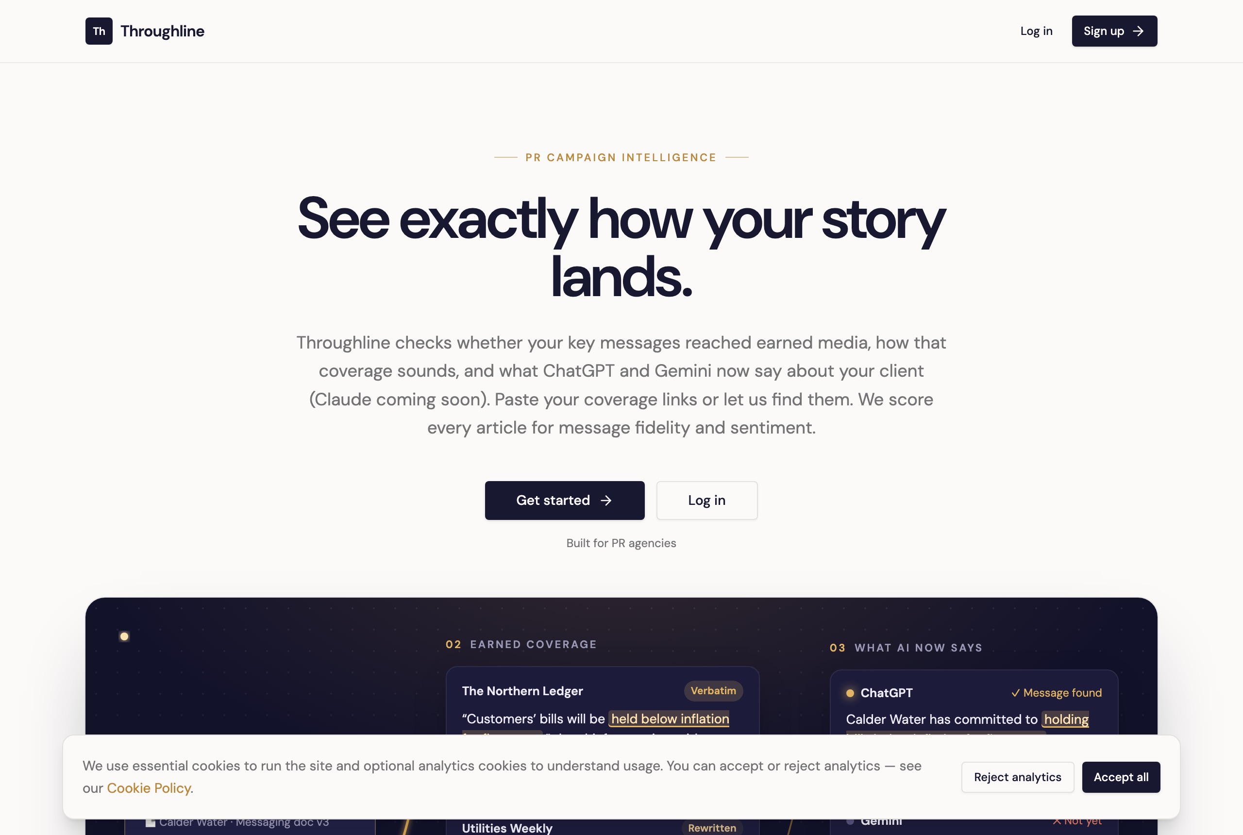 The Throughline home page