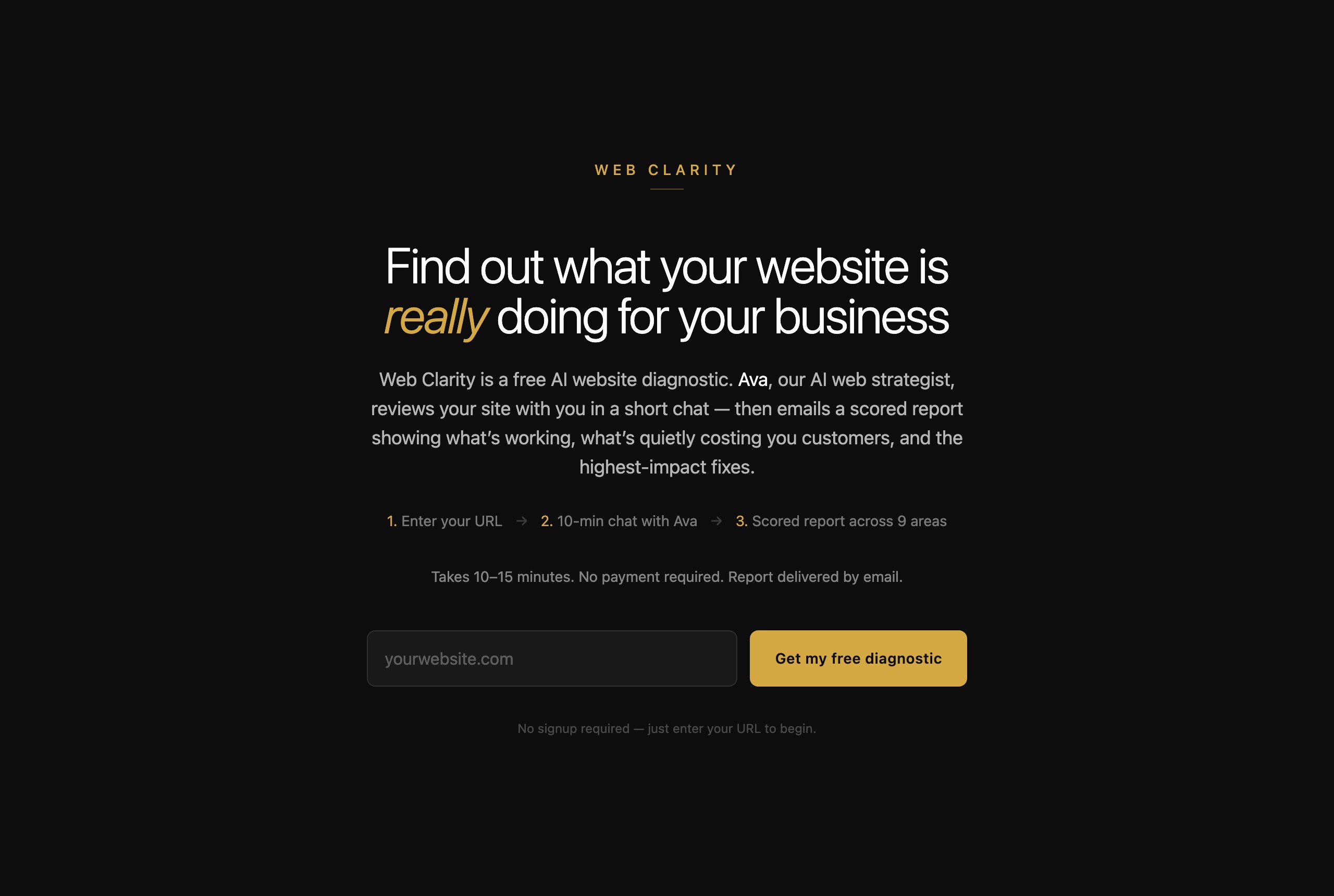 The Web Clarity home page